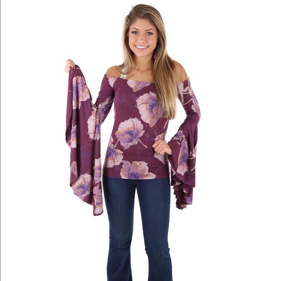 Free People Tops - NWT FREE PEOPLE BIRDS OF PARADISE TOP in Wine